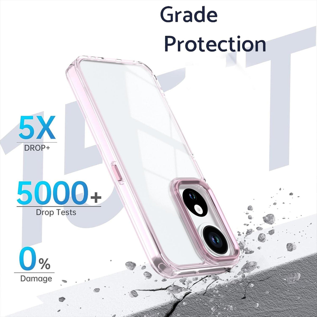 For Honor Play10C Shine High Transparency Acrylic Phone Case - Pink - EDA007376007D