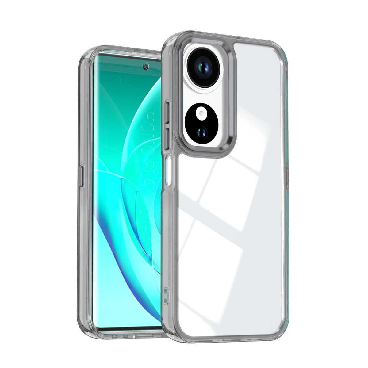 For Honor Play10C Shine High Transparency Acrylic Phone Case - Black - EDA007376007E