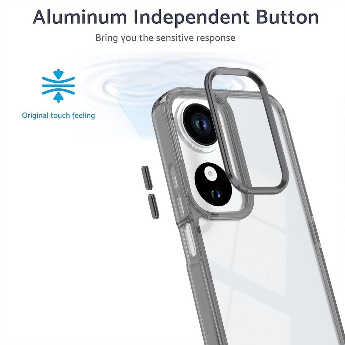 For Honor Play10C Shine High Transparency Acrylic Phone Case - Black - EDA007376007E