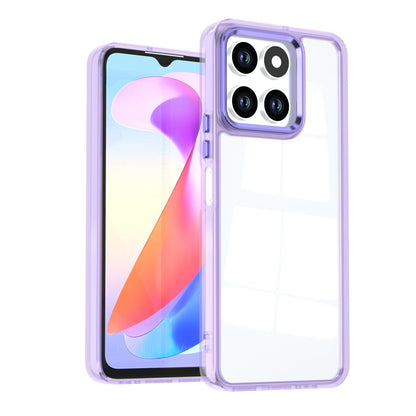 For Honor X6a 4G Shine High Transparency Acrylic Phone Case - Purple - EDA007376008A