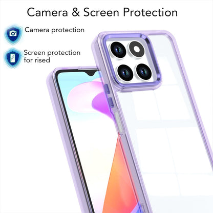 For Honor X6a 4G Shine High Transparency Acrylic Phone Case - Purple - EDA007376008A