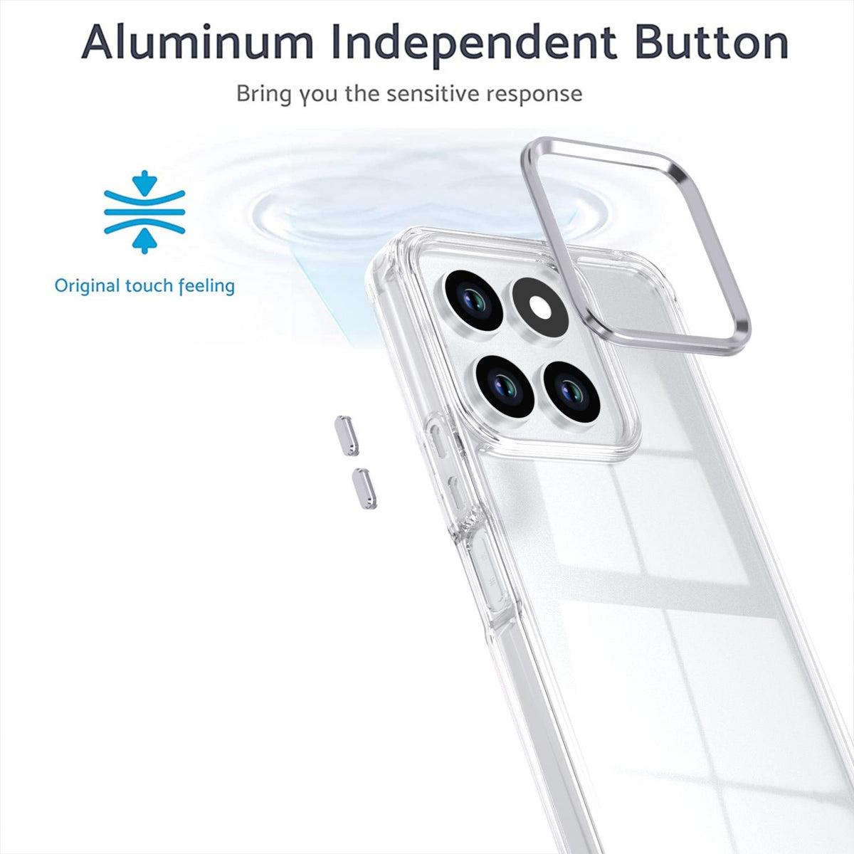 For Honor X6a 4G Shine High Transparency Acrylic Phone Case - White - EDA007376008B
