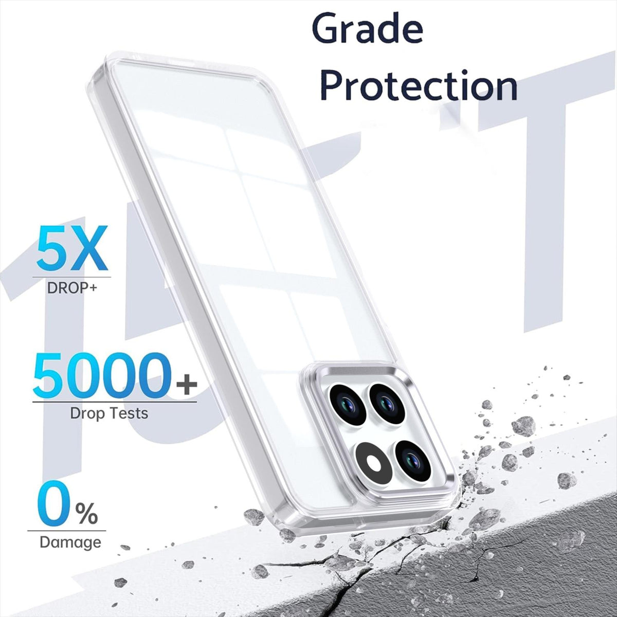 For Honor X6a 4G Shine High Transparency Acrylic Phone Case - White - EDA007376008B