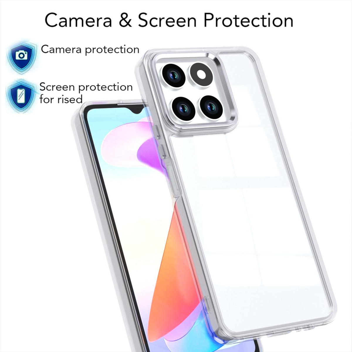 For Honor X6a 4G Shine High Transparency Acrylic Phone Case - White - EDA007376008B