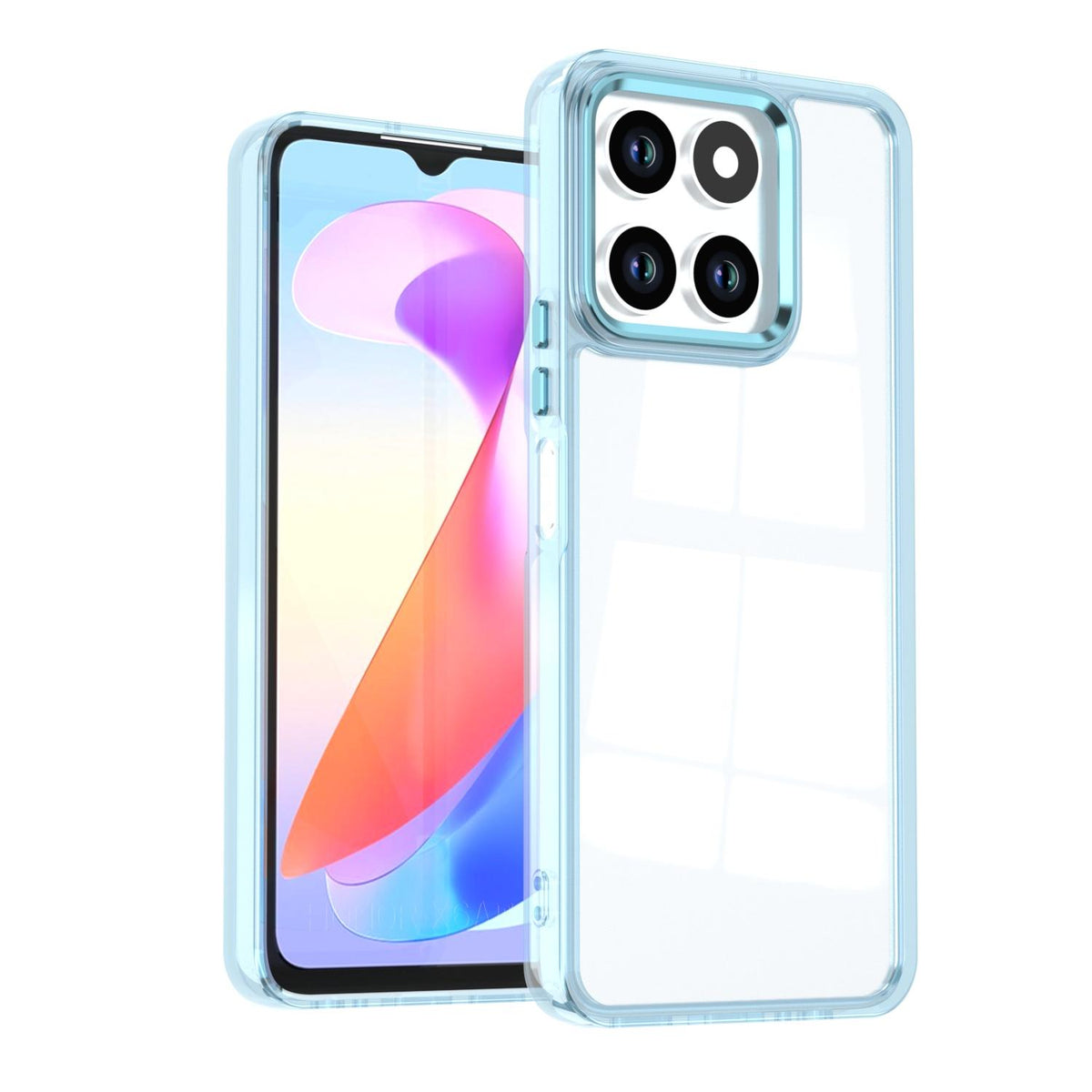 For Honor X6a 4G Shine High Transparency Acrylic Phone Case - Blue - EDA007376008C