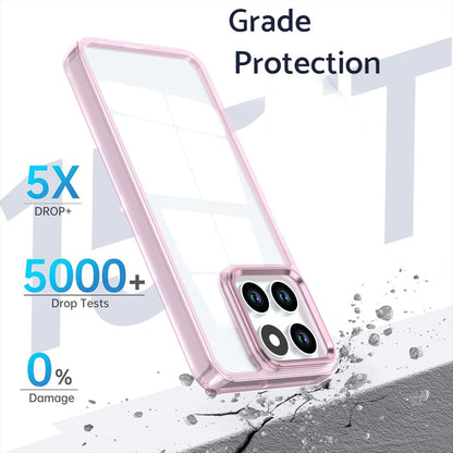 For Honor X6a 4G Shine High Transparency Acrylic Phone Case - Pink - EDA007376008D