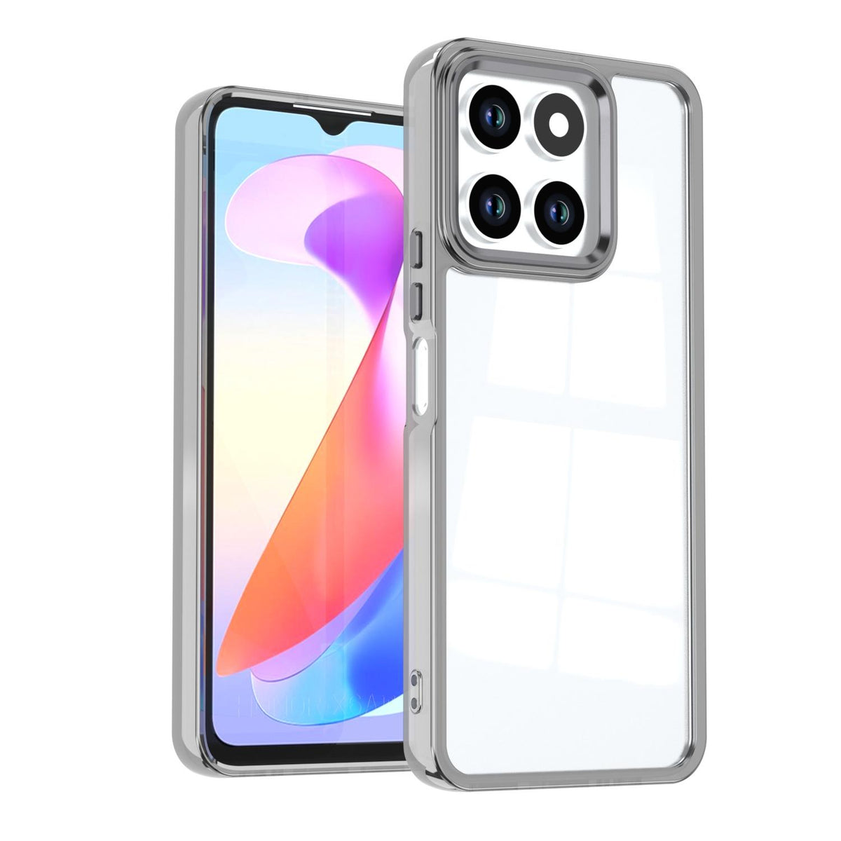 For Honor X6a 4G Shine High Transparency Acrylic Phone Case - Black - EDA007376008E