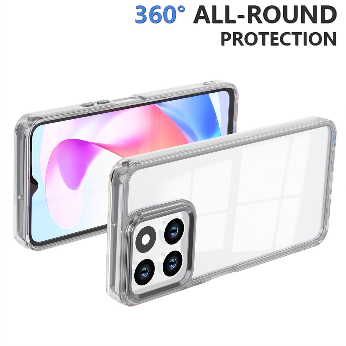 For Honor X6a 4G Shine High Transparency Acrylic Phone Case - Black - EDA007376008E