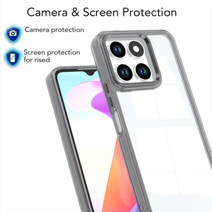 For Honor X6a 4G Shine High Transparency Acrylic Phone Case - Black - EDA007376008E