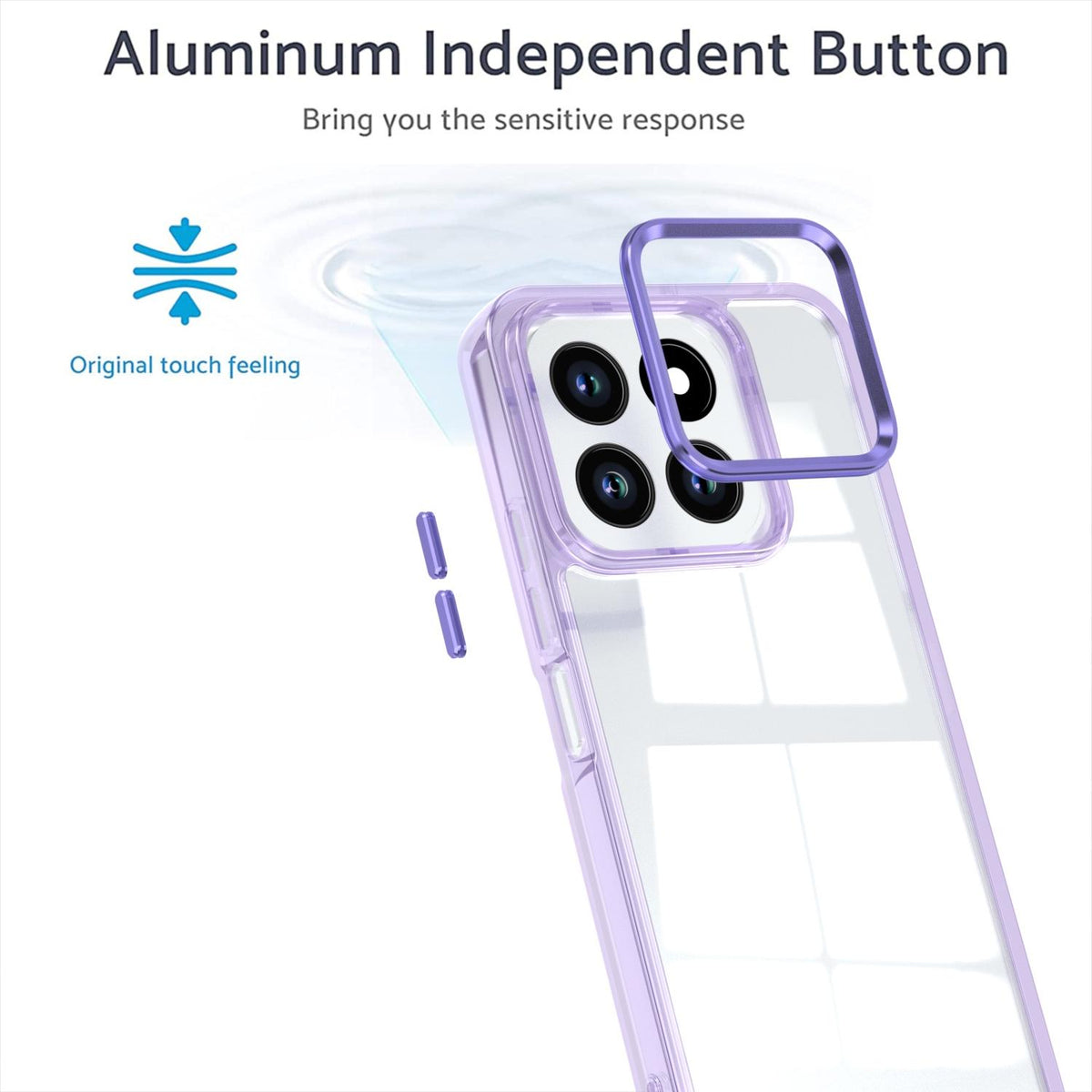 For Honor X6c 4G Shine High Transparency Acrylic Phone Case - Purple - EDA007376009A