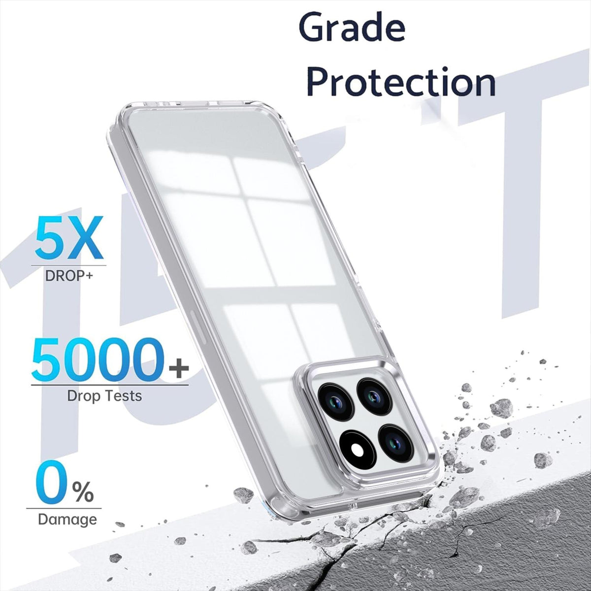 For Honor X6c 4G Shine High Transparency Acrylic Phone Case - White - EDA007376009B
