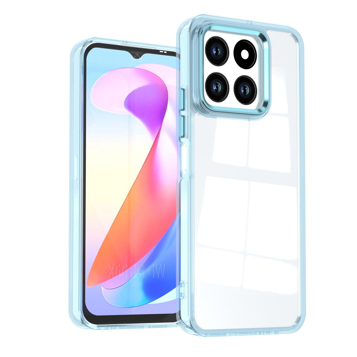 For Honor X6c 4G Shine High Transparency Acrylic Phone Case - Blue - EDA007376009C