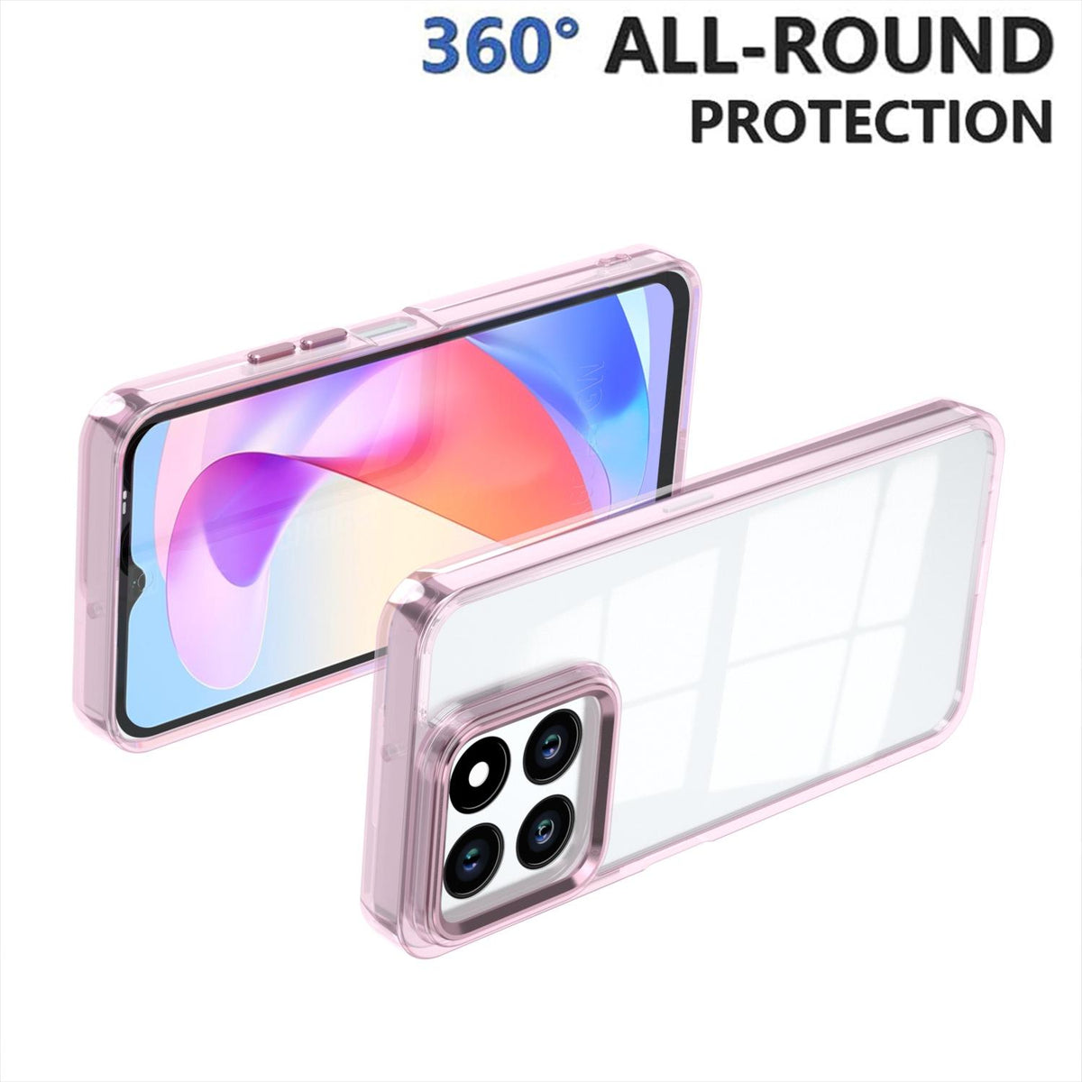 For Honor X6c 4G Shine High Transparency Acrylic Phone Case - Pink - EDA007376009D