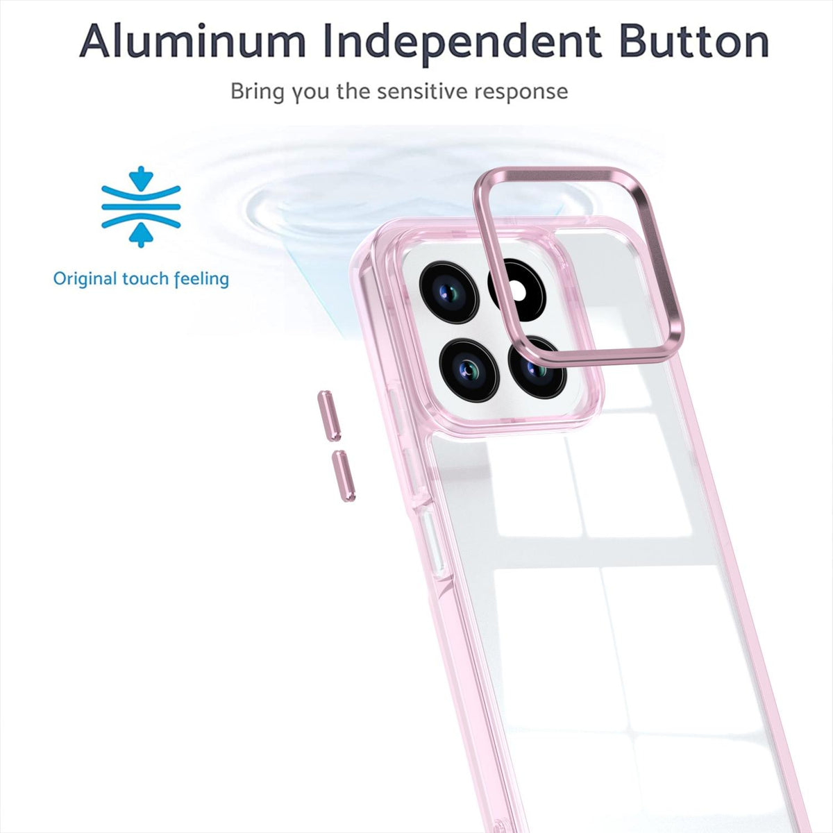 For Honor X6c 4G Shine High Transparency Acrylic Phone Case - Pink - EDA007376009D
