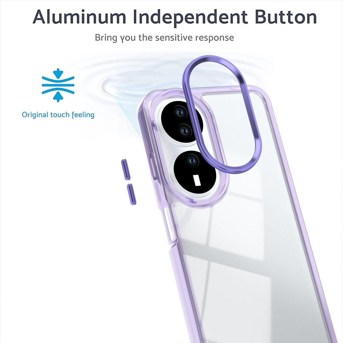 For Honor X7b / Play 50 Plus Shine High Transparency Acrylic Phone Case - Purple - EDA007376010A