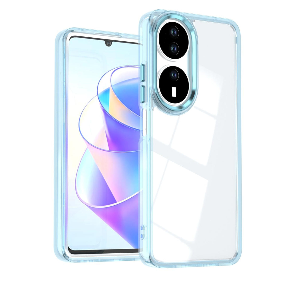 For Honor X7b / Play 50 Plus Shine High Transparency Acrylic Phone Case - Blue - EDA007376010C