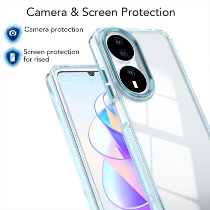 For Honor X7b / Play 50 Plus Shine High Transparency Acrylic Phone Case - Blue - EDA007376010C