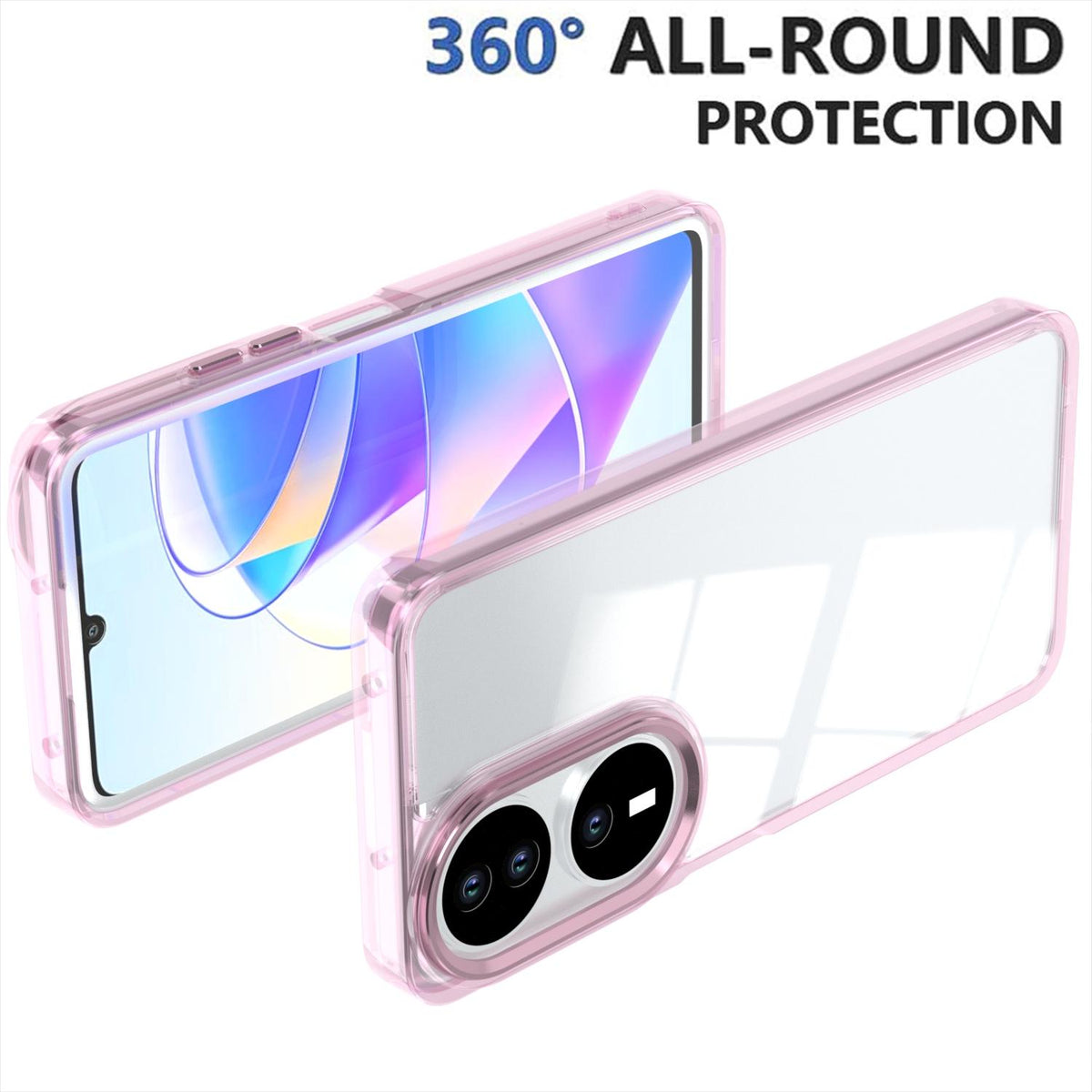 For Honor X7b / Play 50 Plus Shine High Transparency Acrylic Phone Case - Pink - EDA007376010D