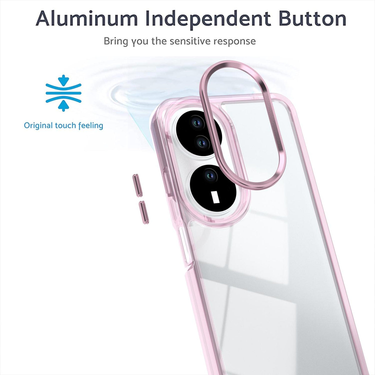For Honor X7b / Play 50 Plus Shine High Transparency Acrylic Phone Case - Pink - EDA007376010D