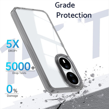 For Honor X7b / Play 50 Plus Shine High Transparency Acrylic Phone Case - Black - EDA007376010E