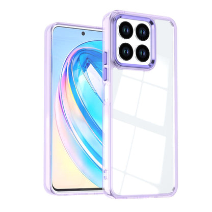 For Honor X8a 4G Shine High Transparency Acrylic Phone Case - Purple - EDA007376011A