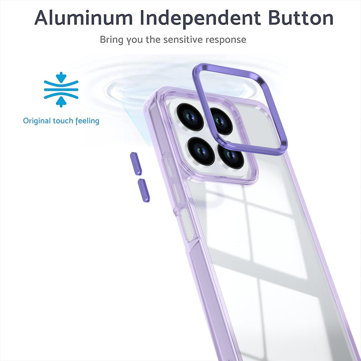 For Honor X8a 4G Shine High Transparency Acrylic Phone Case - Purple - EDA007376011A