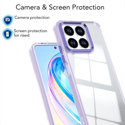 For Honor X8a 4G Shine High Transparency Acrylic Phone Case - Purple - EDA007376011A