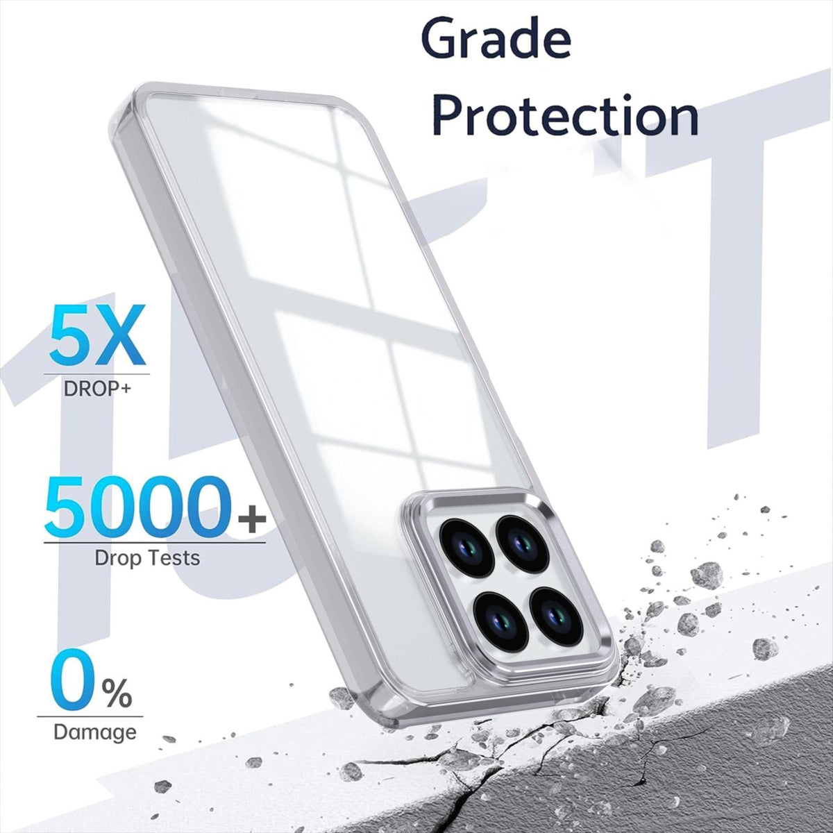 For Honor X8a 4G Shine High Transparency Acrylic Phone Case - White - EDA007376011B