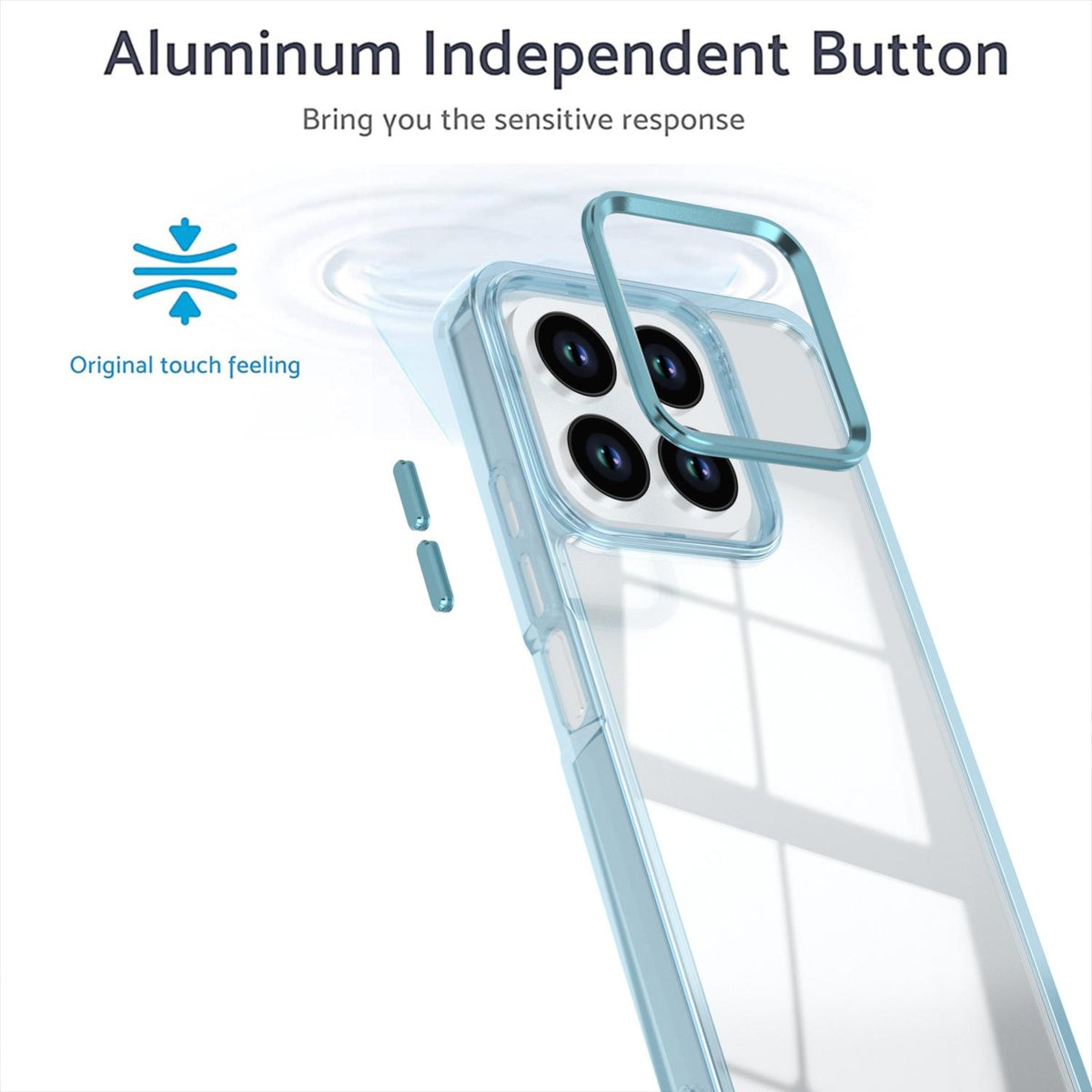For Honor X8a 4G Shine High Transparency Acrylic Phone Case - Blue - EDA007376011C