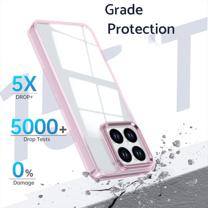 For Honor X8a 4G Shine High Transparency Acrylic Phone Case - Pink - EDA007376011D