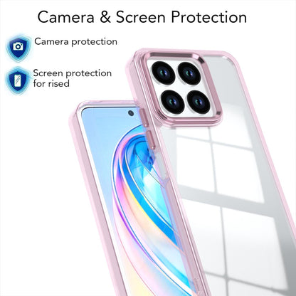 For Honor X8a 4G Shine High Transparency Acrylic Phone Case - Pink - EDA007376011D