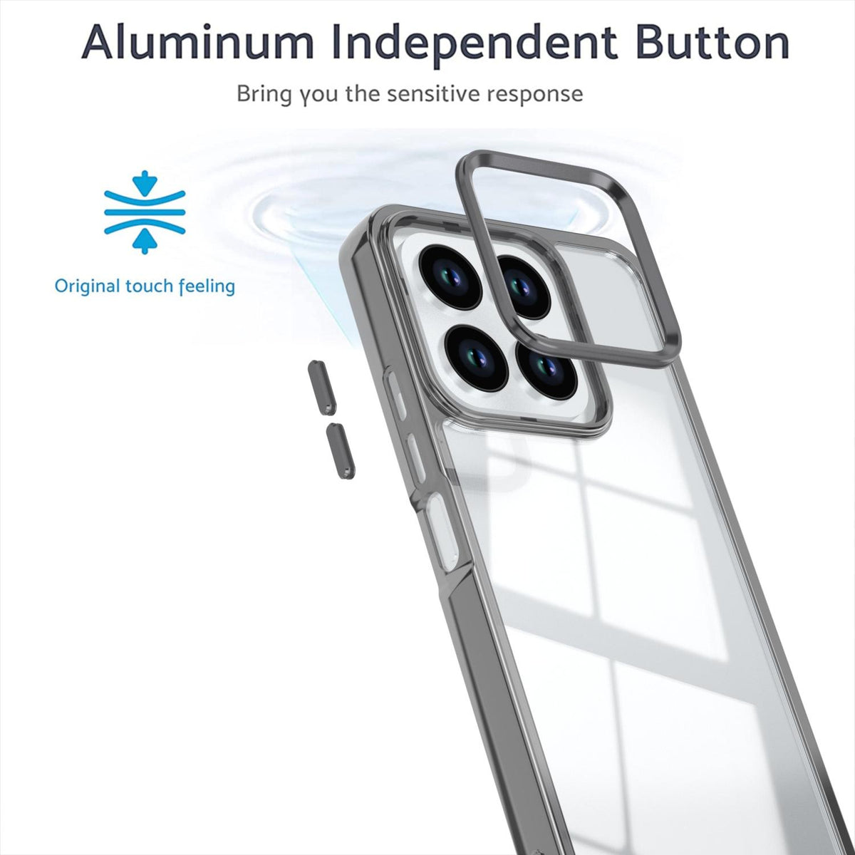 For Honor X8a 4G Shine High Transparency Acrylic Phone Case - Black - EDA007376011E