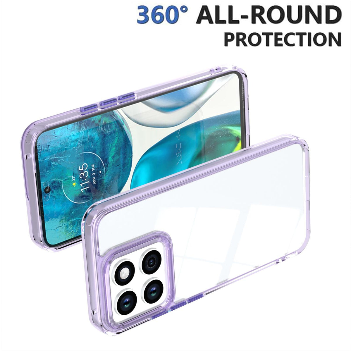 For Honor X8c 4G Shine High Transparency Acrylic Phone Case - Purple - EDA007376012A