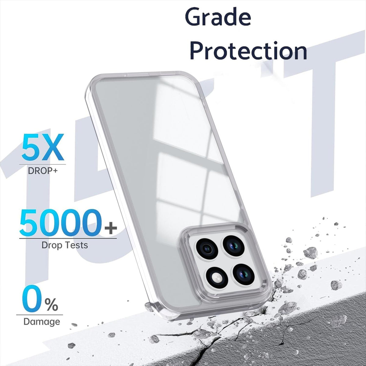 For Honor X8c 4G Shine High Transparency Acrylic Phone Case - White - EDA007376012B
