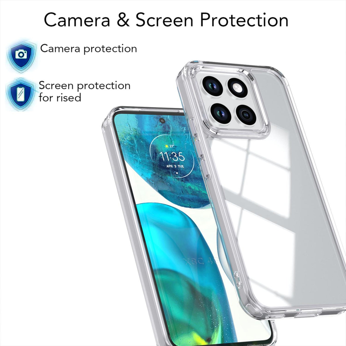 For Honor X8c 4G Shine High Transparency Acrylic Phone Case - White - EDA007376012B