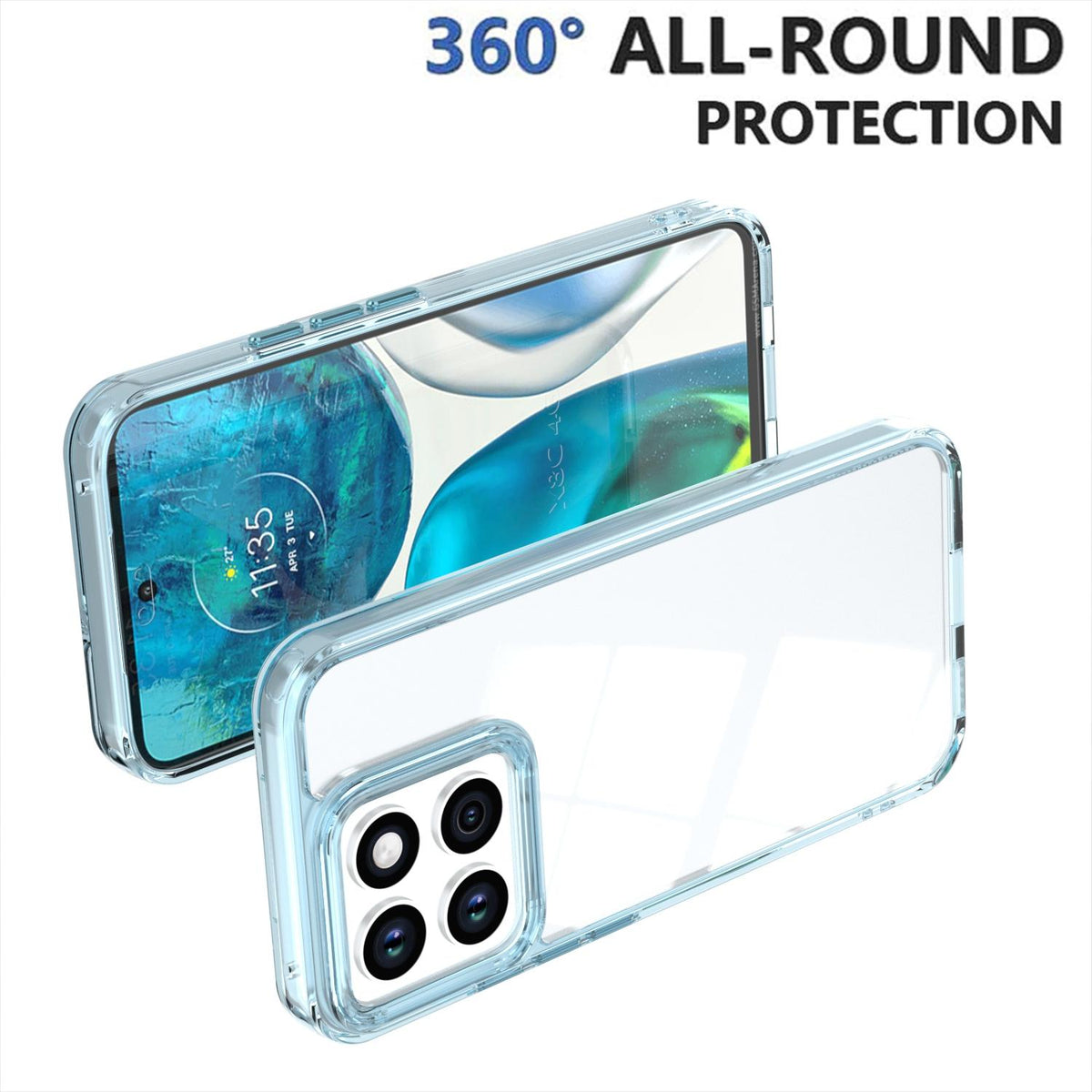 For Honor X8c 4G Shine High Transparency Acrylic Phone Case - Blue - EDA007376012C