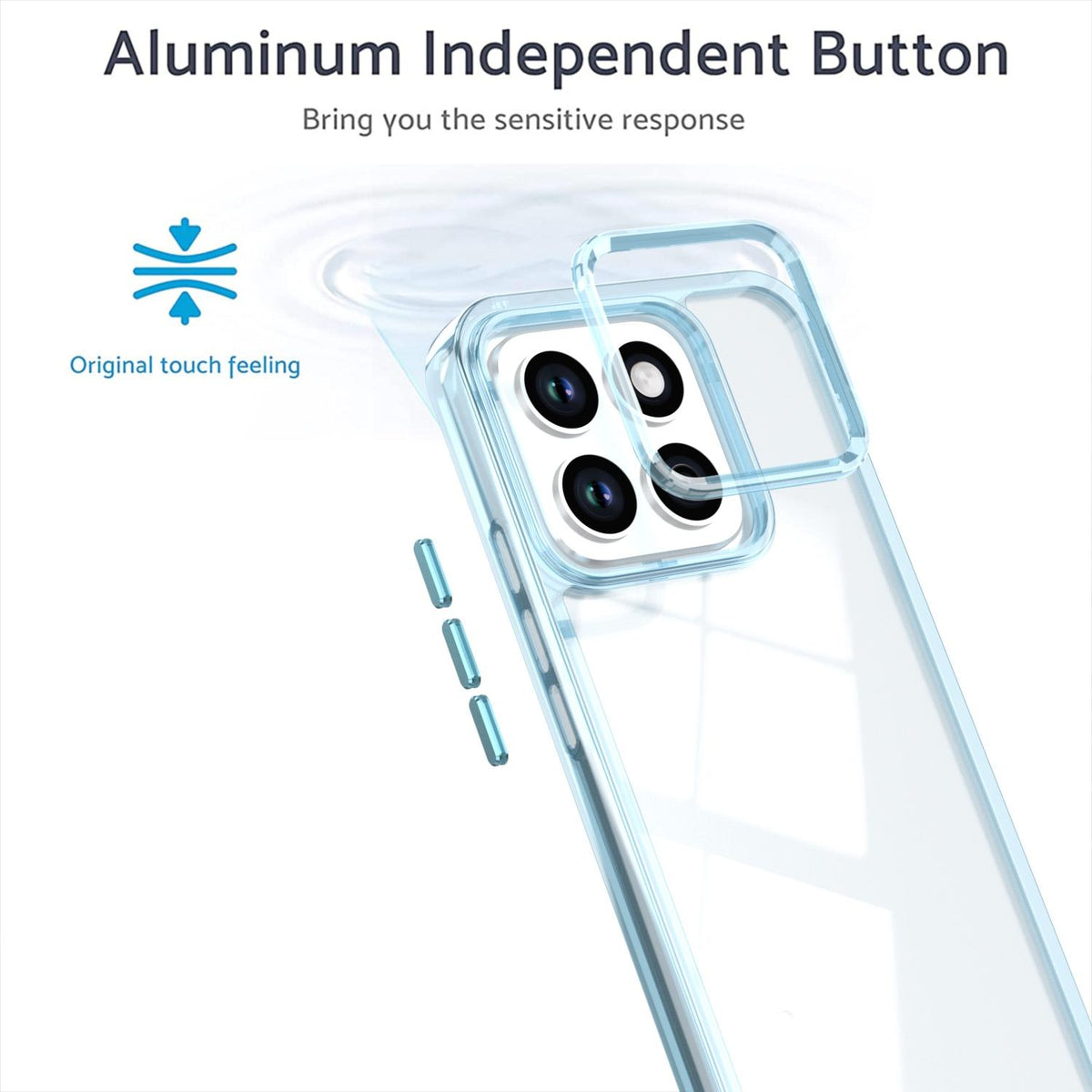 For Honor X8c 4G Shine High Transparency Acrylic Phone Case - Blue - EDA007376012C