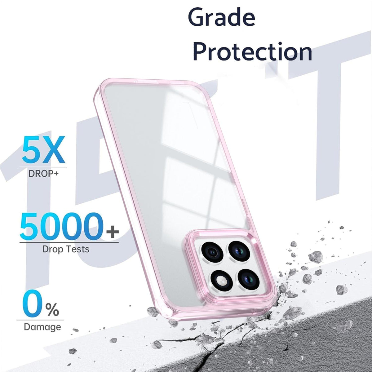 For Honor X8c 4G Shine High Transparency Acrylic Phone Case - Pink - EDA007376012D