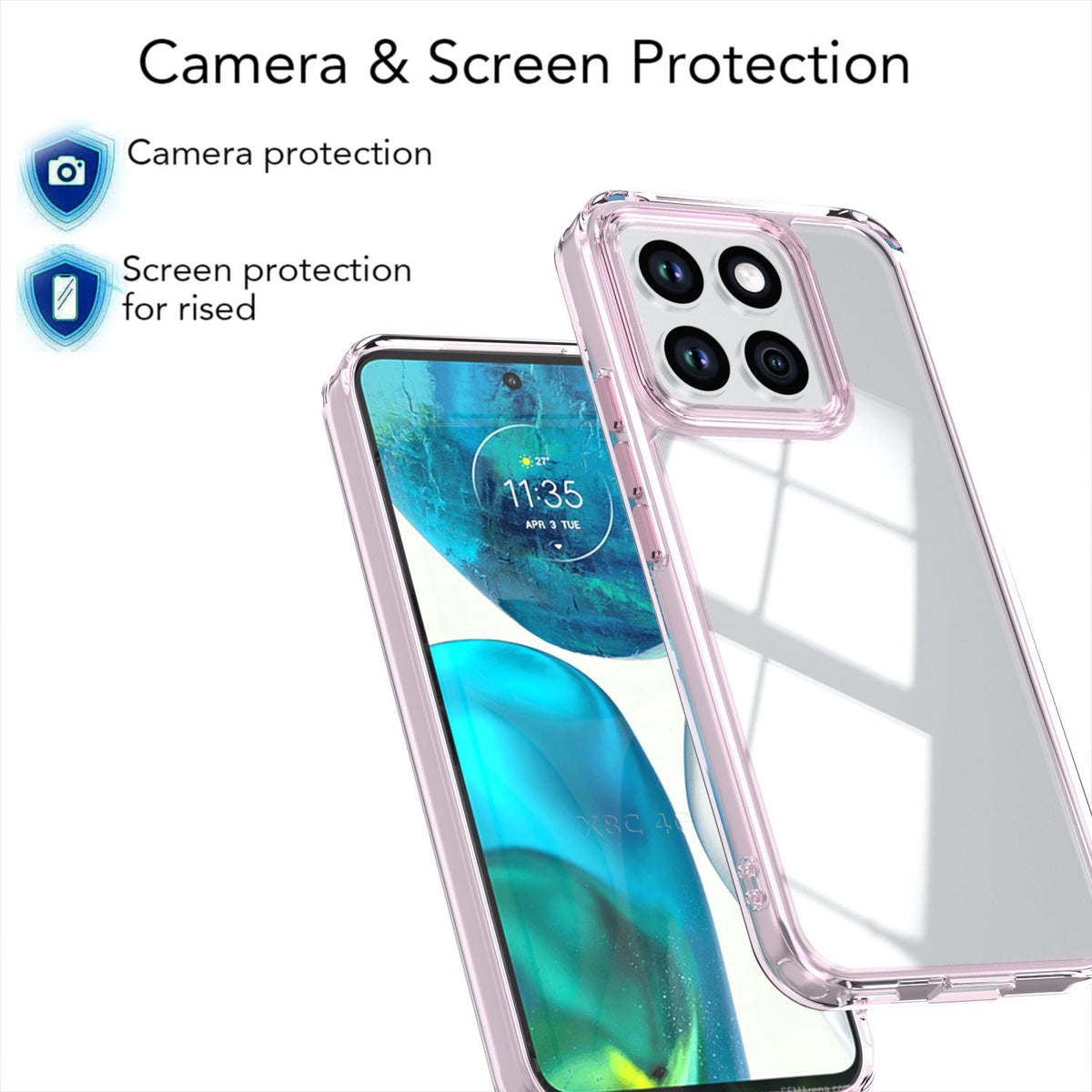 For Honor X8c 4G Shine High Transparency Acrylic Phone Case - Pink - EDA007376012D