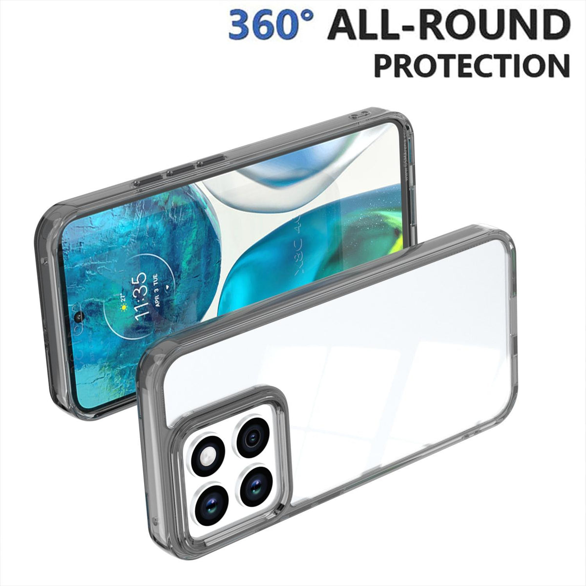 For Honor X8c 4G Shine High Transparency Acrylic Phone Case - Black - EDA007376012E