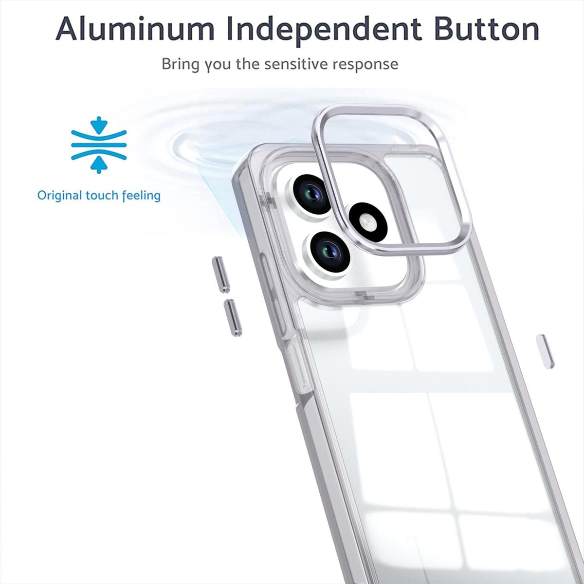 For Honor X8d 4G Shine High Transparency Acrylic Phone Case - White - EDA007376013B