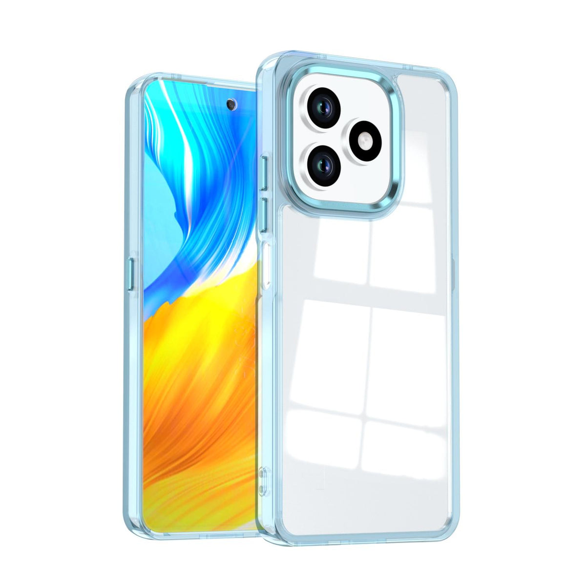 For Honor X8d 4G Shine High Transparency Acrylic Phone Case - Blue - EDA007376013C