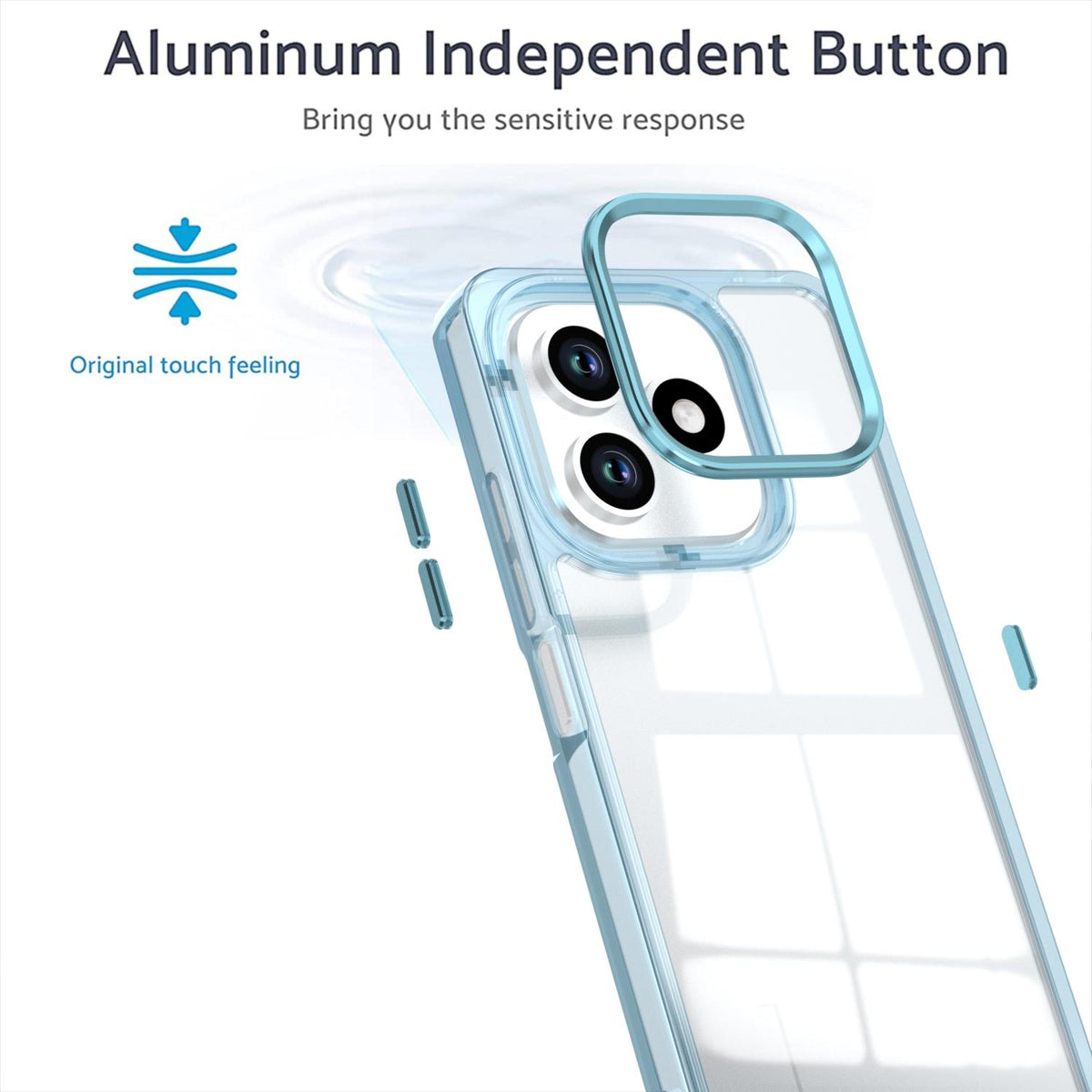 For Honor X8d 4G Shine High Transparency Acrylic Phone Case - Blue - EDA007376013C