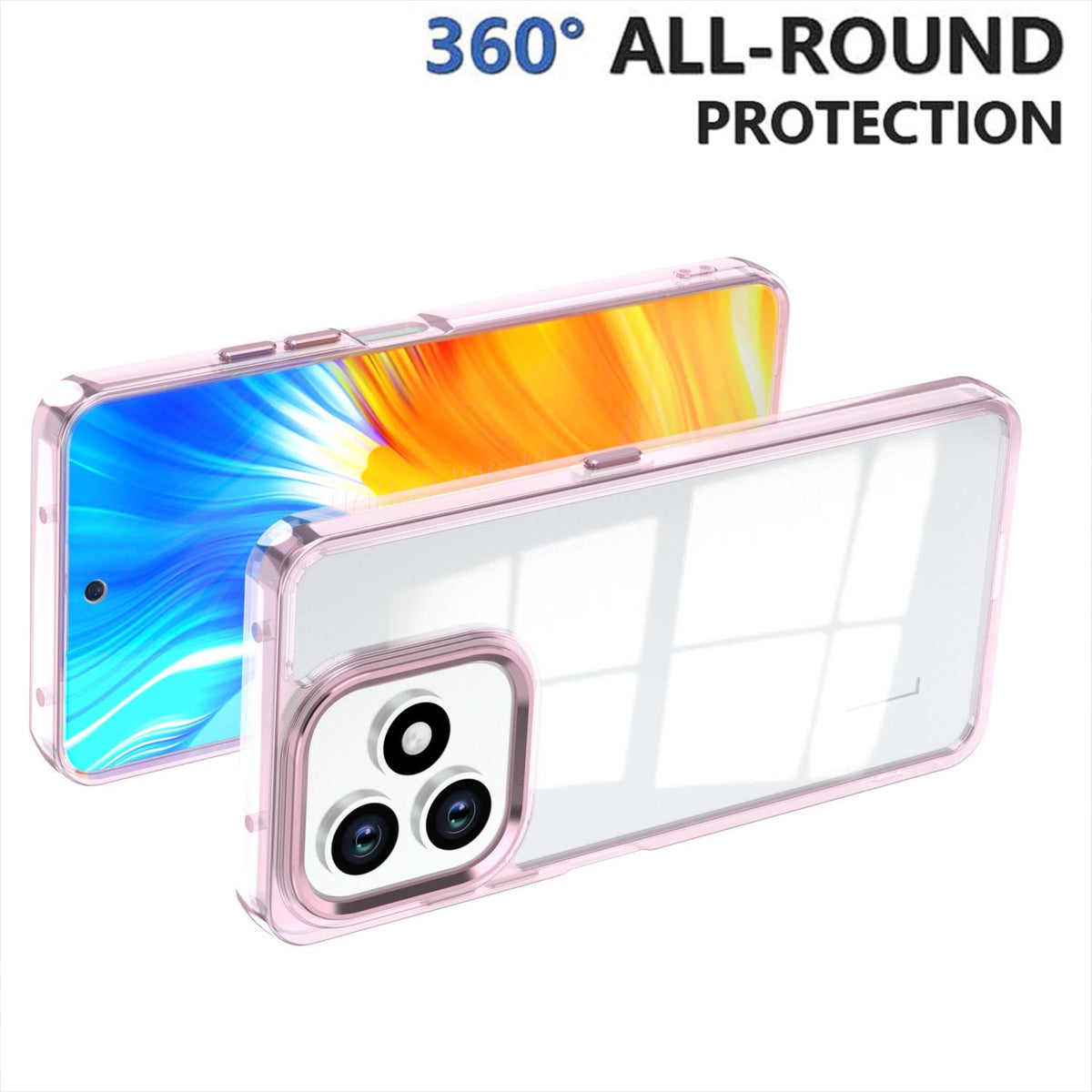 For Honor X8d 4G Shine High Transparency Acrylic Phone Case - Pink - EDA007376013D
