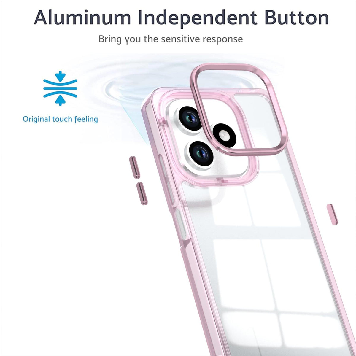 For Honor X8d 4G Shine High Transparency Acrylic Phone Case - Pink - EDA007376013D