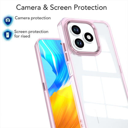 For Honor X8d 4G Shine High Transparency Acrylic Phone Case - Pink - EDA007376013D
