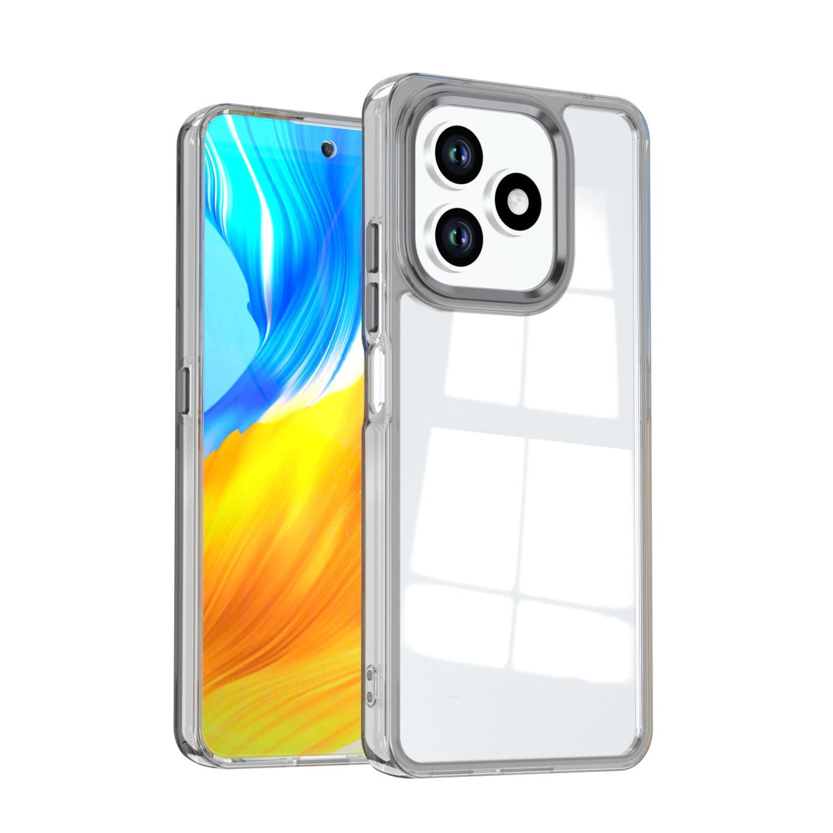 For Honor X8d 4G Shine High Transparency Acrylic Phone Case - Black - EDA007376013E