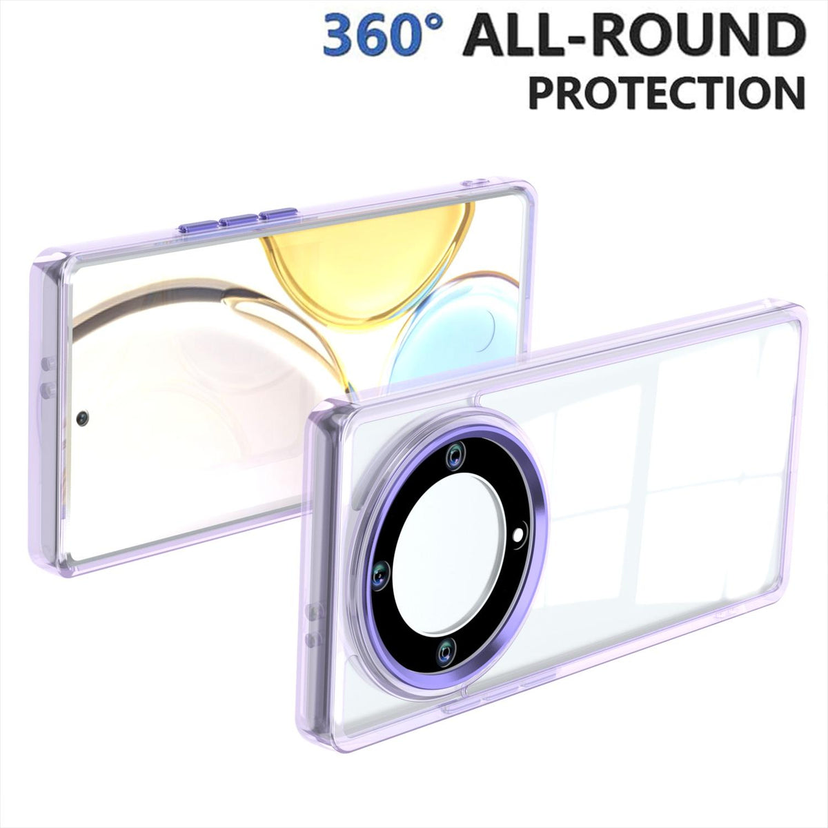 For Honor X9a / Magic5 Lite Shine High Transparency Acrylic Phone Case - Purple - EDA007376014A