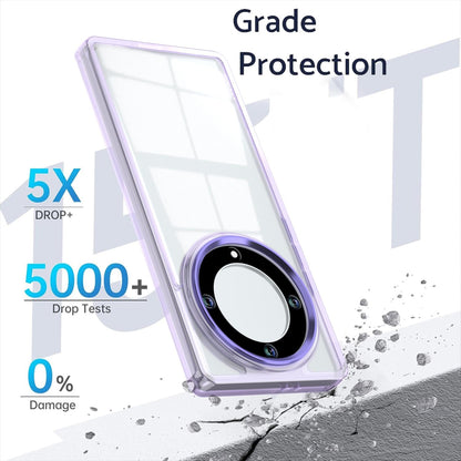 For Honor X9a / Magic5 Lite Shine High Transparency Acrylic Phone Case - Purple - EDA007376014A