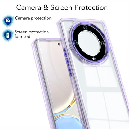 For Honor X9a / Magic5 Lite Shine High Transparency Acrylic Phone Case - Purple - EDA007376014A